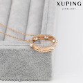 43011 xuping jewellry 2016 мода розовое золото цвет ожерелье с кулоном круга